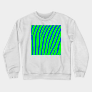 Zebra Print (Green & Blue) Crewneck Sweatshirt